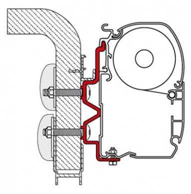 Adaptér pro Fiamma F45 HymerCamp 400 cm