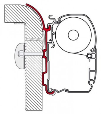 Adaptér pro Fiamma F45 na Bürstner