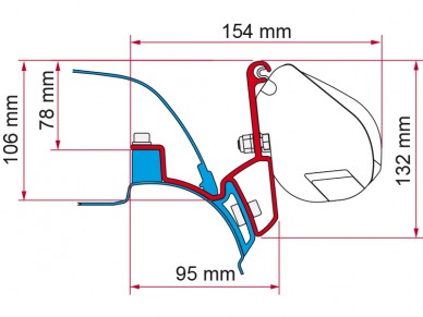 Adaptér pro Fiamma F35 na VW T5/T6 California