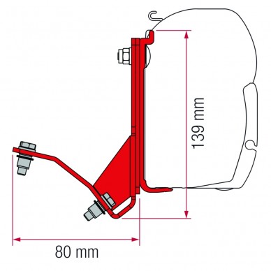 Adaptér pro Fiamma F45 na Ducato H2 se zvedací střechou