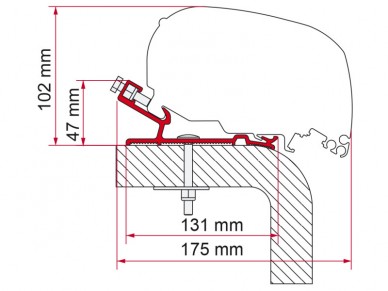 Adaptér F80/65 pro Hymer 340 cm