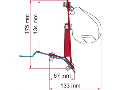 Adaptér pro Fiamma F35/F45 na Ford Custom