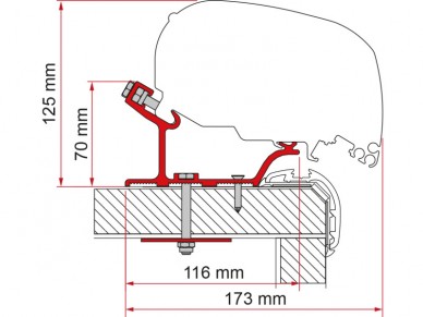 Adaptér F80/65 pro Carthago Malibu 340 cm