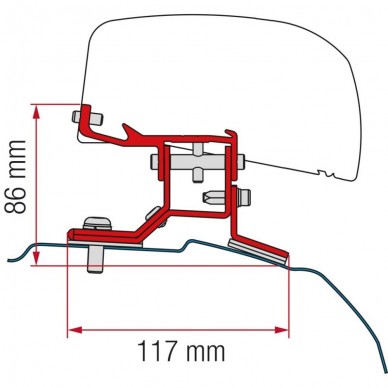 Adaptér Fiamma F40 pro Ford Custom L2